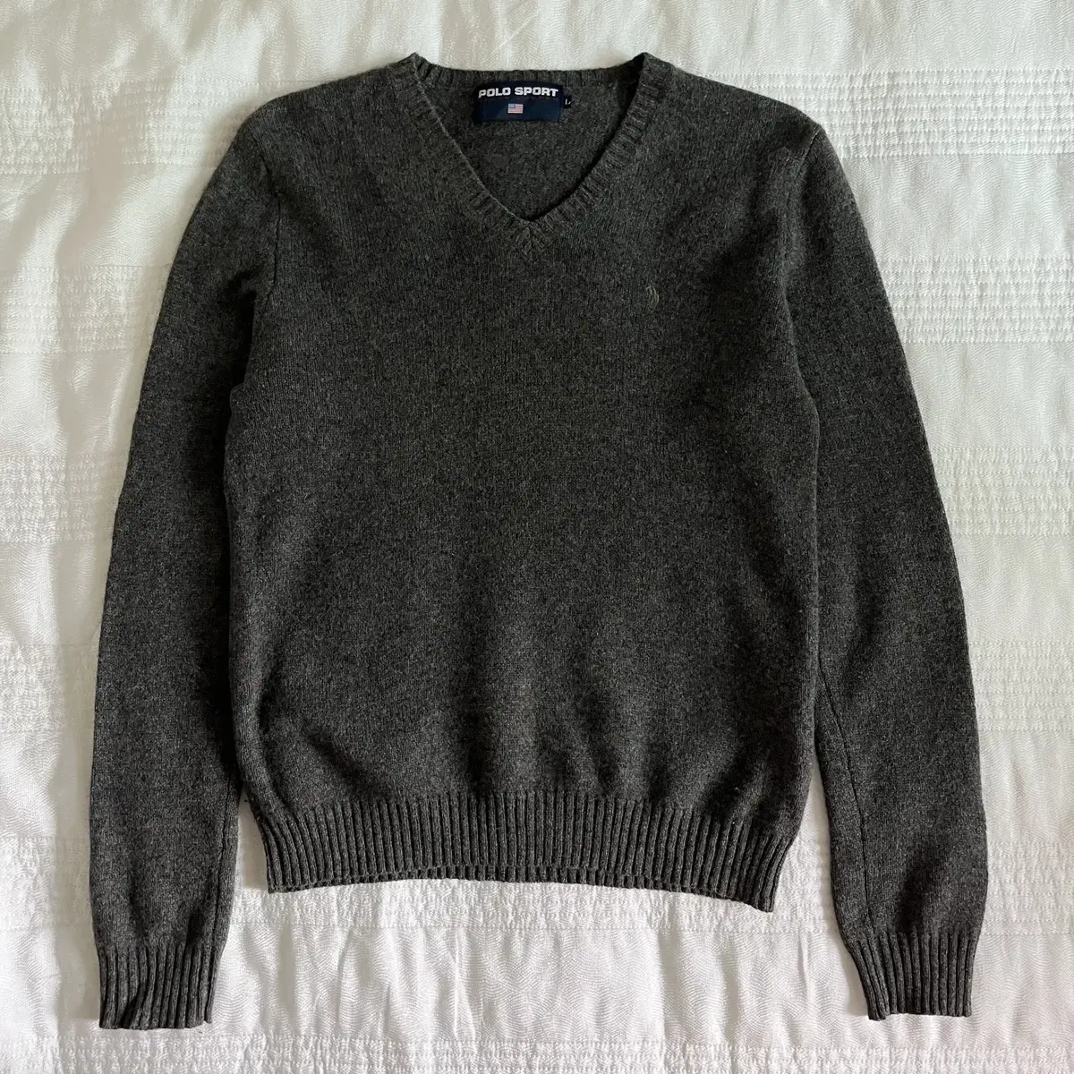 POLO RALPH LAUREN 90's wool 100% V-neck